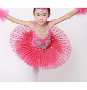 Yellow white pink fuchsia hot pink black and red tutu skirt leotards girls kids children school play swan lake ballet dance dresses costumes